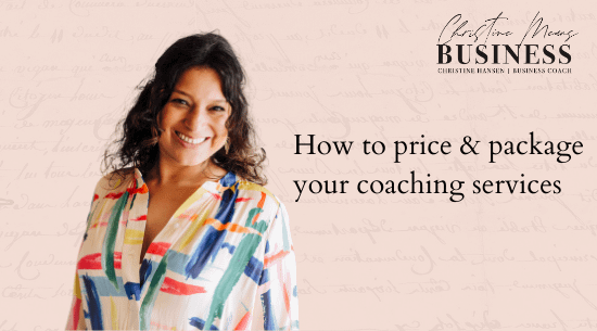 how to price and package your coaching services