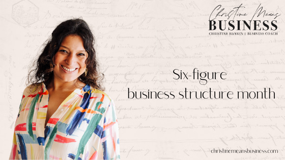 6 figure business structure month