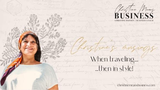 When traveling....then in style!