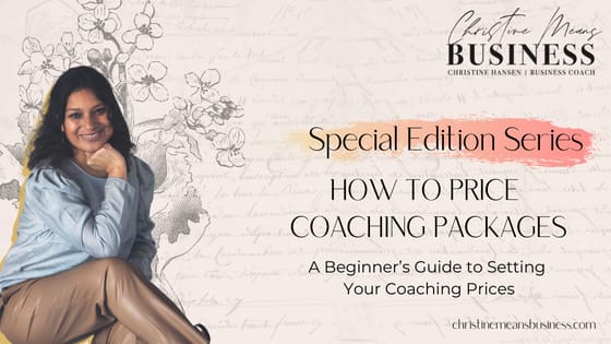 How to price coaching packages