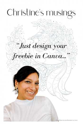 just design your freebie in canva pin